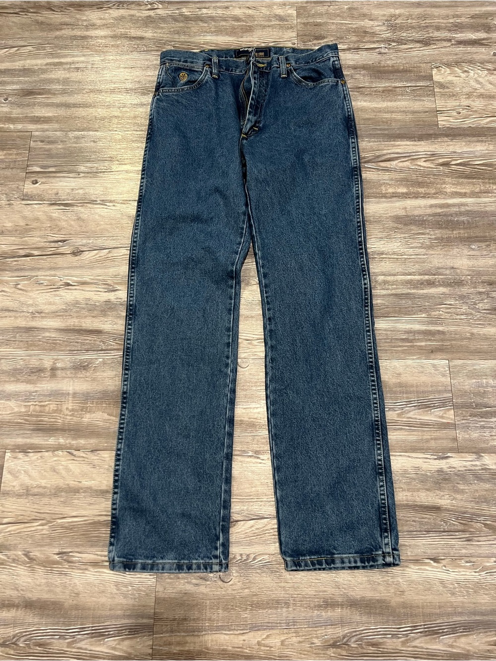 Wrangler Men's Straight Jeans - Navy Blue